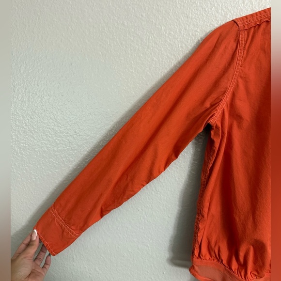 Free People Power Move Long Sleeve Button-Up Bodysuit in Tiger Red - Picture 6 of 9